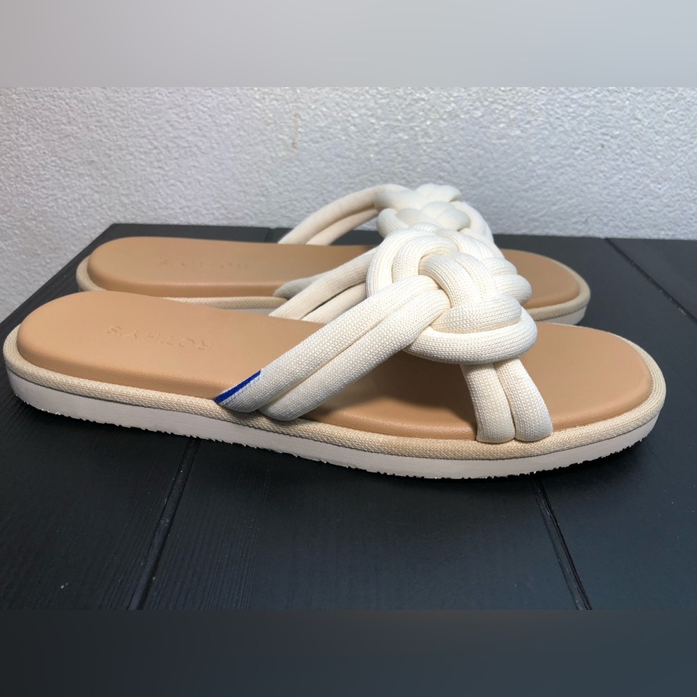 Rothy's Cream Braided Sandals 9.5 - Picture 6 of 11
